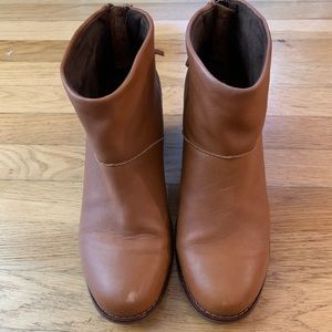 toms ankle boots - cognac leather size 6.5